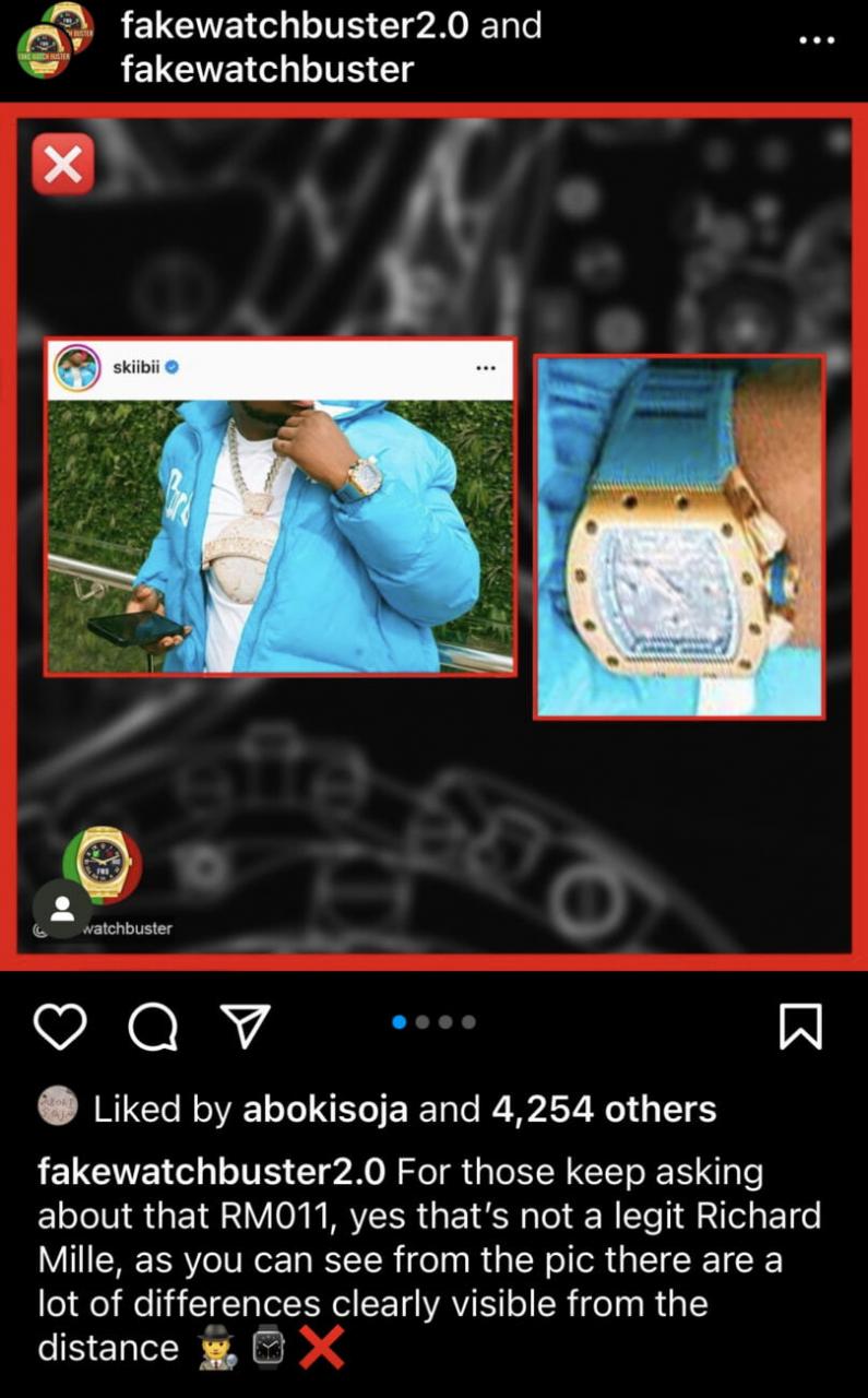 Skiibii gets called out for wearing a fake wristwatch.