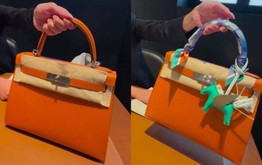 Cubana Chief Priest gifts his wife a Hermes bag to match her car colors