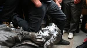 George Floyd death: Protesters tear down slave trader statue - BBC ...
