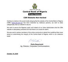 EndSARS: Our website not hacked by anonymous — CBN - All Naija Media